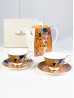 Fine Porcelain Design Tea Pot, 2 Cup and 2 Saucer Set With Gift Box (TP105 + CS105/4)